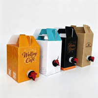 Distributeur de boissons liquides en carton de haute qualité 1L 3L 5L avec poche aseptique et robinet rouge pour distributeur de café Bag-in-Box – Vente en gros