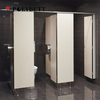 Cabines de douche et cloisons de vestiaire commerciaux en HPL phénolique imperméable pour projets hôteliers et de gymnases