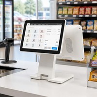 Оптовая продажа: 15,6-дюймовая сенсорная POS-система с двумя экранами, POS-терминал «Все в одном» для розничных магазинов и ресторанов