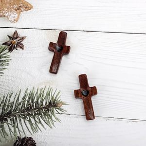 Cruz de Madera de Haya Negra, Éxito de Ventas Transfronterizo, Cruz de Iglesia, Cruz de Pascua, Hecho en China - Product Image 1