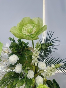 Décoration de mariage vert fête décoration mur fond géant vertical papier fleur papier art papillon - Product Image 2
