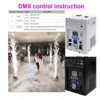 Getyourreal SF-w600 Machine à feux d'artifice électriques en métal pour mariage, machine à étincelles froides, brouillard dansant, DMX512 2CH, télécommande