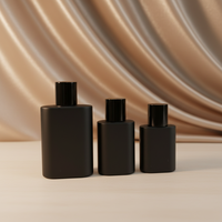 Flacons de parfum en verre anti-enfants avec pompe pulvérisatrice, MOQ 500 pièces, 30ml 50ml 100ml, tailles personnalisables, boîte plate