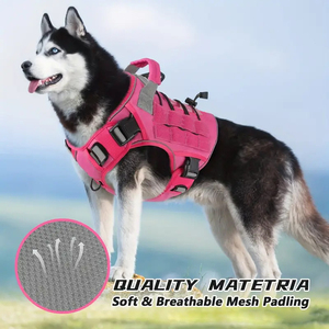 Harnais pour <span class=keywords><strong>chien</strong></span>, harnais pour animaux de compagnie réglable sans traction, réfléchissant, entraînement facile, contrôle facile, gilet pour animaux de compagnie, harnais pour chiens de service pour grands chiens - Product Image 4