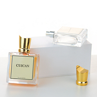Vaporisateur de brouillard carré de luxe clair classique personnalisé 5ml 10ml 20ml 30ml 50ml 100ml bouteille de parfum en verre vide en gros
