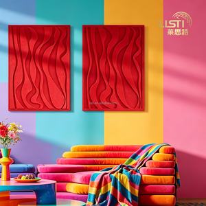 Paneles Decorativos Acústicos Modernos de Fieltro Ondulado, Coloridos, Absorbentes de Sonido, para Sala de Estar y Dormitorio - Product Image 3