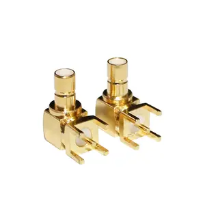 SMB-JWE Male Head Right Angle RF Coax Connector PCB Gold-plated Hot Style Insert PCB Board Connector