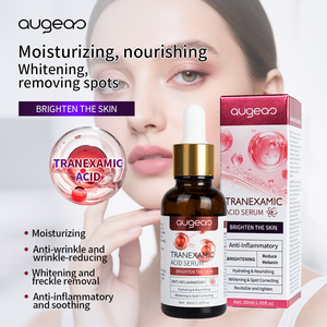 Suero facial vegano orgánico de marca privada con vitamina C, ácido tranexámico, hidratante, iluminador y blanqueador a base de hierbas. - Product Image 2