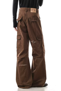 <span class=keywords><strong>Jeans</strong></span> Homme Personnalisés à Rayures Fines Style Urbain, Coupe Large, Double Genou, Denim Oversize, Rayures Bleues et Blanches, Jean Baggy pour Homme - Product Image 2