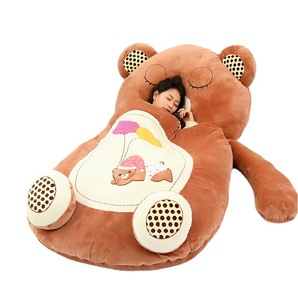 Vente en gros énorme oreiller de <span class=keywords><strong>lit</strong></span> en forme d'ours en peluche-<span class=keywords><strong>coussin</strong></span> de sol pour la décoration de la chambre des enfants, canapé de sieste pour bébé - Product Image 1