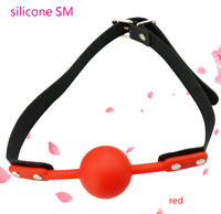 Jouet sexuel en silicone souple, BDSM, bouchon de bondage, boule, bâillon à bouche ouverte
