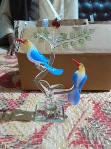 Artesanías de Pájaros de Vidrio Hechas a Mano - Adornos de Animales Art Deco para Decoración del Hogar, Bautizos y Pascuas, Directo de Fábrica - Product Image 3