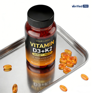 Complément de capsules de vitamine D3 K2, biologique, végétalien, pour des os sains et solides, calcium, magnésium, vitamine D3 K2, capsules molles - Product Image 3