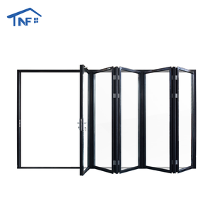 Casa su misura materiali da costruzione interni sottile Bifold porta orizzontale Bifold vetro porte Bi-fold - Product Image 6