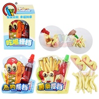 Fournisseur de la Chine personnalisé coloré arc-en-ciel doux doux gâteau guimauve barbe à papa avec perle bonbon