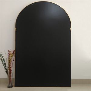 กระจกแต่งตัวตั้งพื้นทรงโค้งขนาดใหญ่ ดีไซน์หรูหราสีทอง สำหรับตกแต่งบ้าน - Product Image 6