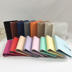 Sang Trọng Bền Xách Tay Lá Lỏng A5 A6 A7 Tùy Chỉnh Macaron Đồng Bằng PU Da Ngân Sách Kế Hoạch Bìa Bạc Refillable Nhẫn Chất Kết Dính - Product Image 6