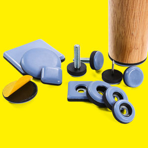 Tapis de déplacement de meubles Anti-abrasion PTFE Slider Pad Chair Glides Patins faciles à déplacer avec colle Vis Clou - Product Image 6