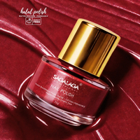 Vernis à ongles respirant SAGALAGA en flacon de verre de luxe 15 ml, vernis à ongles perméable à l'eau à séchage rapide pour enfants, salon de beauté, vente en gros