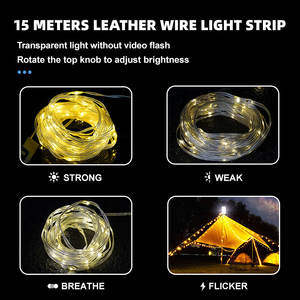 Lampe LED rechargeable pour <span class=keywords><strong>camping</strong></span>, batterie externe, lampe de poche suspendue pour randonnée tente lumière d'urgence pêche voiture utilisation activité de plein air - Product Image 6