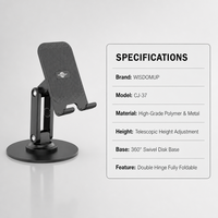 Support de téléphone portable pliable et réglable en métal rotatif à 360° pour bureau – Vente en gros à prix réduit