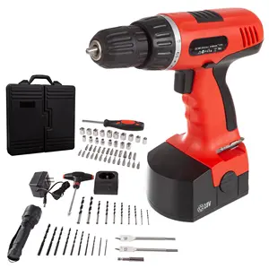 TOBO Low MOQ 78PC 18V Cordless Drill Machine Power Tools Tool Sets Red with Bits Sockets Drivers