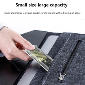TISHRIC casing <span class=keywords><strong>M</strong></span>.<span class=keywords><strong>2</strong></span> SSD NVME PCIe NGFF SATA protokol Ganda USB Tipe C transparan kotak Hard Disk kandang eksternal - Product Image 5