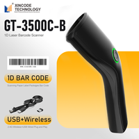 Escáner de Código de Barras Portátil Xincode 1D, Lector de Códigos de Barras Inalámbrico USB, Pistola Escaneadora para Express GT-3500C-B