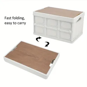 OEM hiện đại có thể gập lại hộp lưu trữ đóng mở lưu trữ bin PP vật liệu nhựa dễ dàng mang theo ngoài trời gấp hộp lưu trữ - Product Image 5