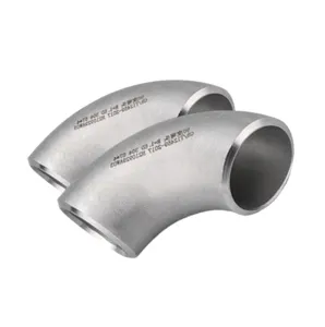 Manufacture Butt weld Fittings Long Radius aluminum Stainless Steel 304 Grade Bend 90 degree 4'' 6'' 12'' fittings