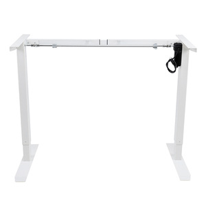 Nettech <b>Adjustable</b> Desk Frame Single Motor Electric Foldable Metal White Modern Design for Home Office - Product Image 4