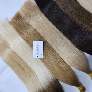 Cabello natural negro para mujer y cabello a todo color Extensiones de cabello alineadas con cutícula virgen a granel Extensiones humanas 100 - Product Image 4