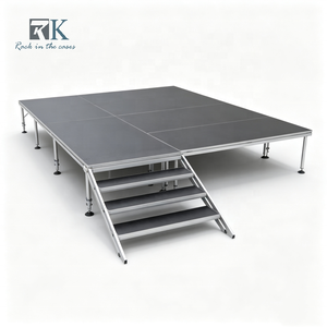 Portable Stage Modular Aluminum Stage with <b>Stairs</b> for Outdoor Concert Party Wedding Exhibition - Product Image 1