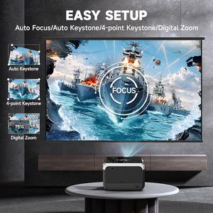 Hot Smart Android 5G WiFi Altavoz estéreo inalámbrico con lámpara LED Compatible con proyector multimedia 4K para cine - Product Image 2
