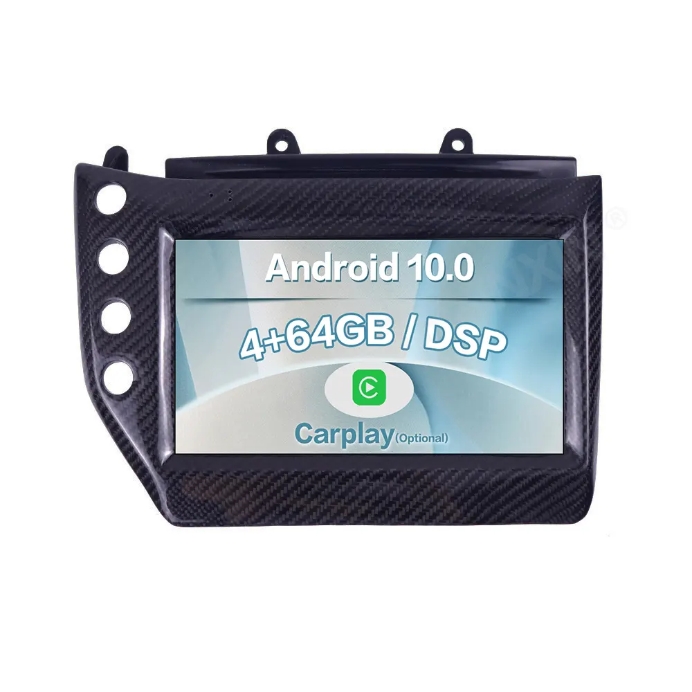 Android 10 untuk Maserati GT/GC GranTurismo Layar Hitam Serat Karbon Multimedia Player Mobil AC Papan Navigasi GPS Head Unit