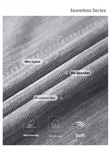 Chaqueta de Yoga Ajustada Antibacteriana sin Costuras para <span class=keywords><strong>Mujer</strong></span>, Manga Corta, Ligera, Cintura Ajustada, Nailon y Elastano, Ropa Deportiva para Ejercicio y Fitness - Product Image 4