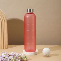 Bouteille de sport réutilisable en plastique PP écologique avec couvercle en acier inoxydable pour boire directement, 32 oz, dégradé givré, large ouverture, durable