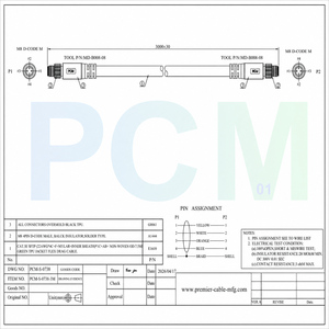 Câble Ethernet industriel M8 4 broches D-Code mâle-mâle Profinet EtherCAT 3m, haute flexibilité, blindé TPU pour PLC et robotique - Product Image 6