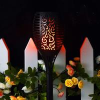 Lampe à induction de fournisseur direct d'usine, étanche IP65, éclairage nocturne extérieur, décoration de jardin, torche de feu scintillante solaire