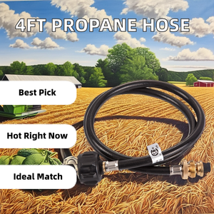 <span class=keywords><strong>Tuyau</strong></span> de gaz <span class=keywords><strong>propane</strong></span> en laiton haute pression de 4 pieds avec adaptateur CGA 600 QCC pour barbecue, chauffage, modèle XG09 pour bouteille de 1 lb - Product Image 6