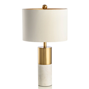 Modern Marble <b>Table</b> <b>Lamp</b> With Gold <b>Base</b> E27 Led Light Source For Living Room Bedroom Desk Lighting - Product Image 5