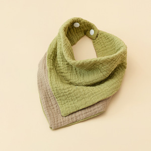 ผ้ามัสลินคอตตอนผ้ากันเปื้อนเด็กลายการ์ตูนสายรุ้งผ้าซับน้ำลายผ้าพันคอสามเหลี่ยมปรับได้ - Product Image 5