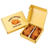 Boîtes d'emballage en carton ondulé personnalisées pour la vente en gros, pour plats à emporter, poulet frit, biscuits, pain cuit, avec séparateur