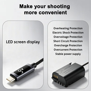 Batería Ficticia DMW-BLK22 BLK22 BLF19 DCC17 DCC12 con Tipo-C y LED para Cámaras Panasonic <span class=keywords><strong>Lumix</strong></span> S5, S5 II, GH6, <span class=keywords><strong>GH5</strong></span> II, G9 II - Product Image 4