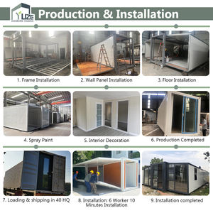 Casa Contenedor Expandible Prefabricada de Diseño Moderno de 20 pies con Puerta de Vidrio para Vivienda Temporal - Product Image 5