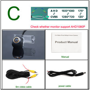 Caméra de <span class=keywords><strong>recul</strong></span> de véhicule AHD 170 degrés 1080P pour Peugeot 301 308 405 <span class=keywords><strong>508</strong></span> C4 C5 3008 307 Hatchback Citroën E-Elysee C-Quat - Product Image 6