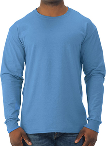 100% Cotton/Polyseter Solid Colors <b>Long</b> Sleeve T-Shirt for Men Custom Printing Dry Fit Full Sleeve Collarless Covered Button - Product Image 4