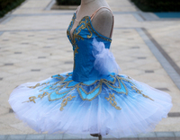 Nouveau Blue Jacquard Hook & Eye Design Jupes tutu tutu de ballet classique professionnel pour adultes. Nouveau -- 47