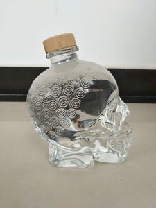 <span class=keywords><strong>Bouteille</strong></span> en verre cristal en forme <span class=keywords><strong>de</strong></span> crâne pour tequila 300 ml avec bouchon en liège/vis - Product Image 2