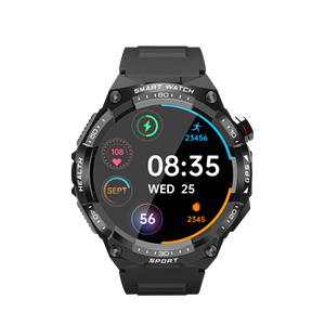 Montre connectée avec moniteur de fréquence cardiaque, écran AMOLED, suivi du sommeil nocturne, écran tactile, étanche IP68 (<span class=keywords><strong>profondeur</strong></span> 3 <span class=keywords><strong>ATM</strong></span>), bracelet en gel de silice magnétique, compatible Android - Product Image 6